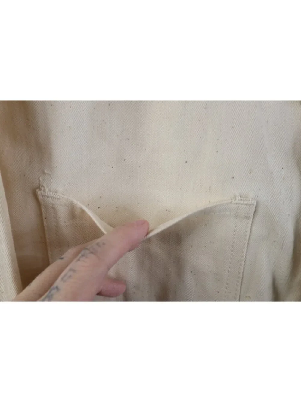 Vintage 50s Mens Small Distressed HBT Herringbone Twill Coveralls Sanforized USA